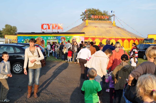 Cyrkowe popisy pod zamkiem