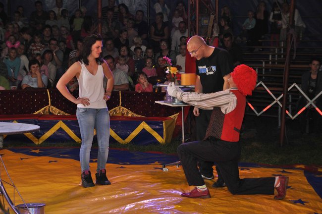 Cyrkowe popisy pod zamkiem