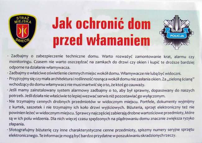Czujne oko sąsiada najlepszym zabezpieczeniem przed włamaniem