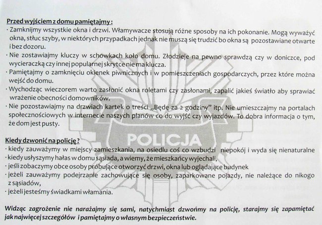Czujne oko sąsiada najlepszym zabezpieczeniem przed włamaniem