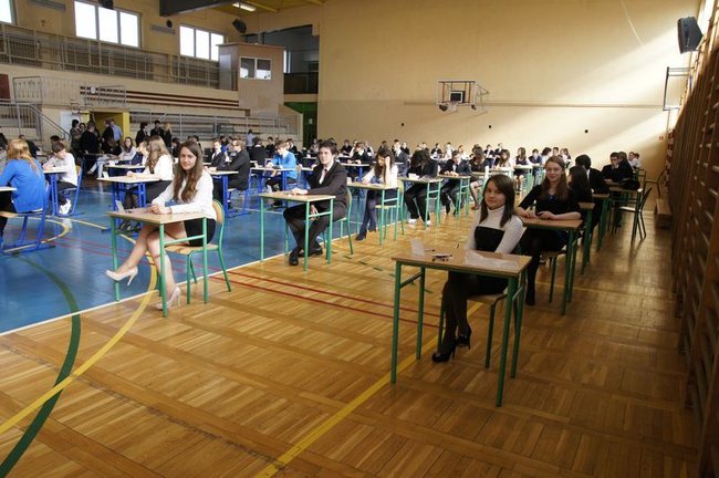 Gimnazjaliści piszą testy