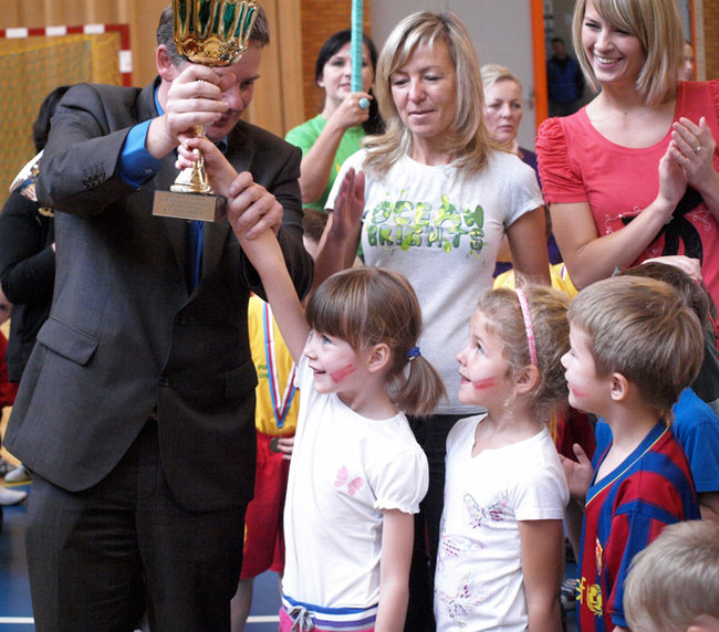 Turniej przedszkolaków w hali