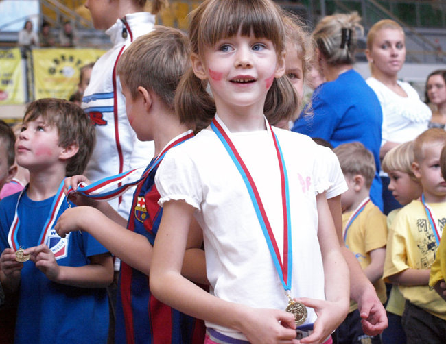 Turniej przedszkolaków w hali