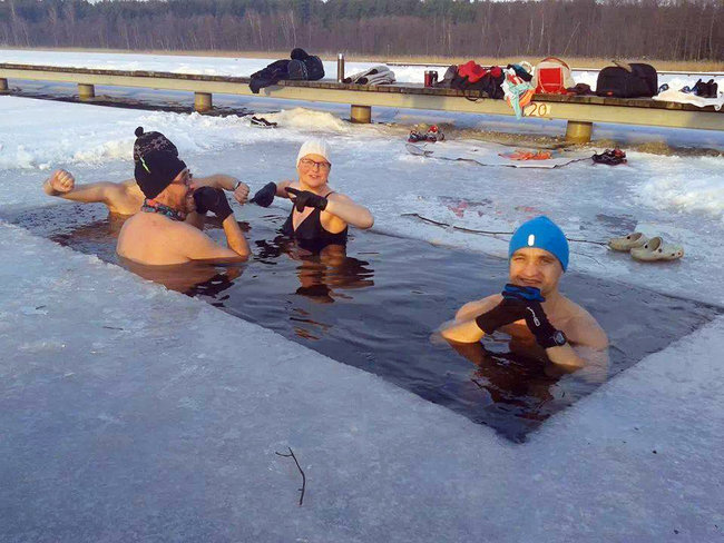 Kąpią się w przeręblu i nie chorują