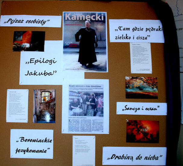 Spotkanie z poetą ks. Kameckim w Gimnazjum nr 2