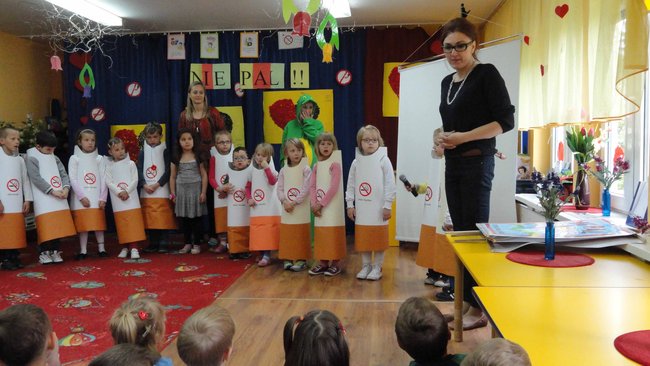 Przedszkolaki wiedzą, że palenie szkodzi