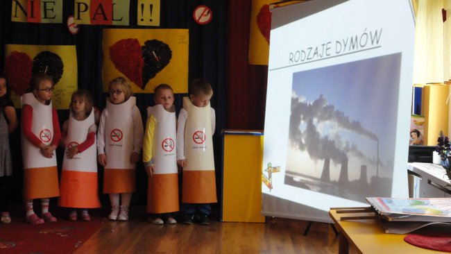 Przedszkolaki wiedzą, że palenie szkodzi