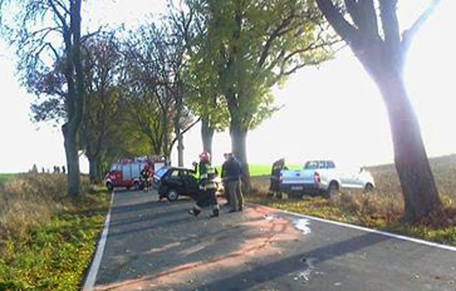 Wypadek w Taszewku. Po rannego przyleciał śmigłowiec