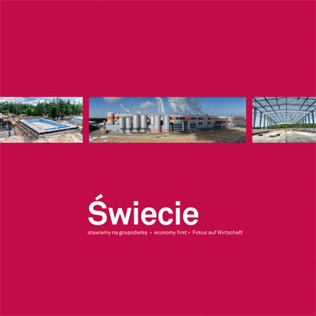 Folder o Świeciu w trzech językach