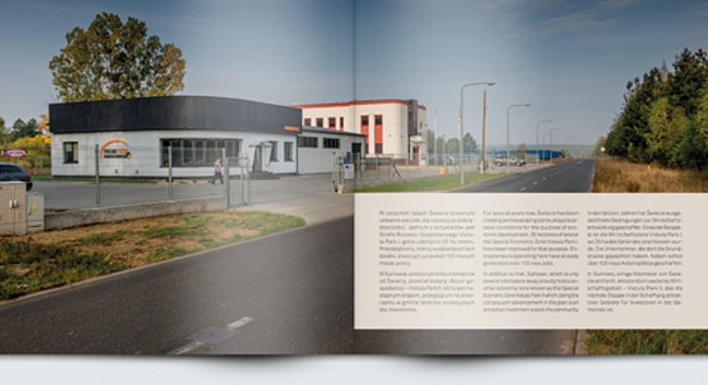 Folder o Świeciu w trzech językach