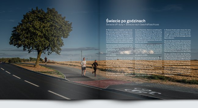 Folder o Świeciu w trzech językach