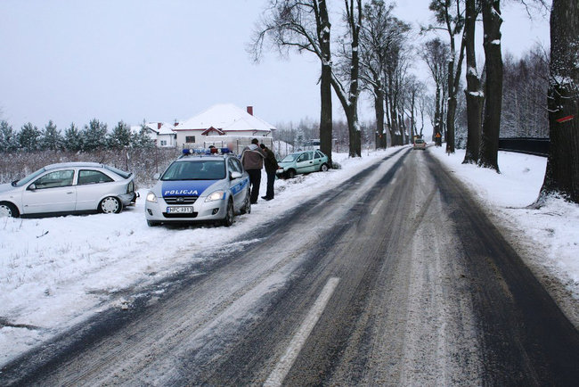 Ślisko na drogach