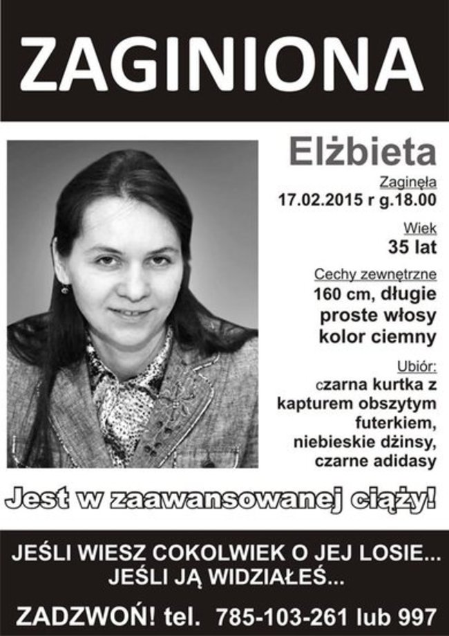 Po miesiącu nie ma śladu po zaginionej kobiecie w ciąży