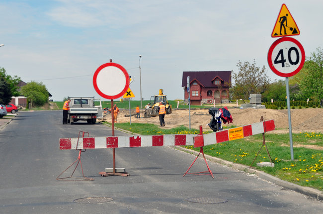 Budowa ronda. Zamknięty przejazd