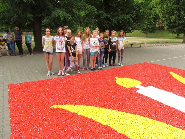 Herb z nakrętek dla Bartka