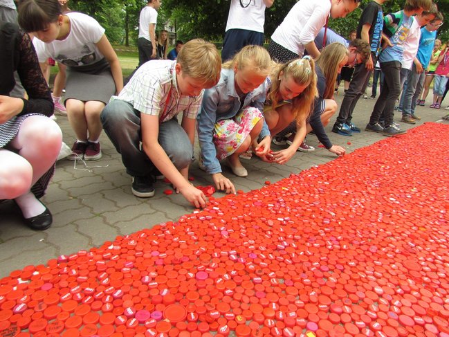 Herb z nakrętek dla Bartka
