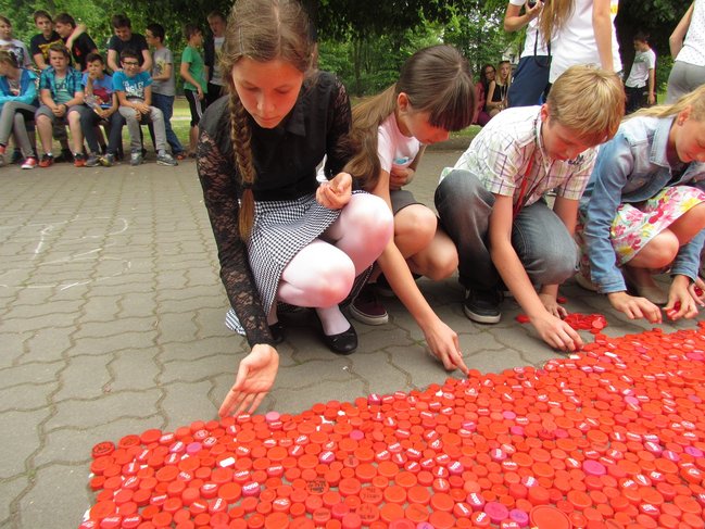 Herb z nakrętek dla Bartka