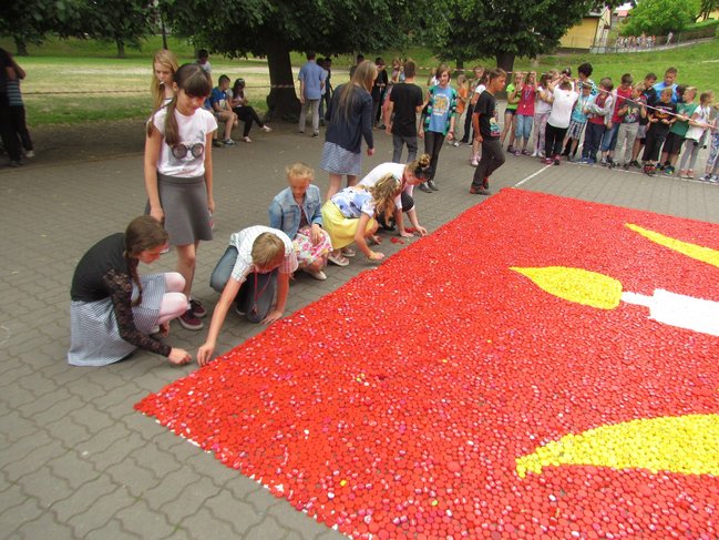 Herb z nakrętek dla Bartka
