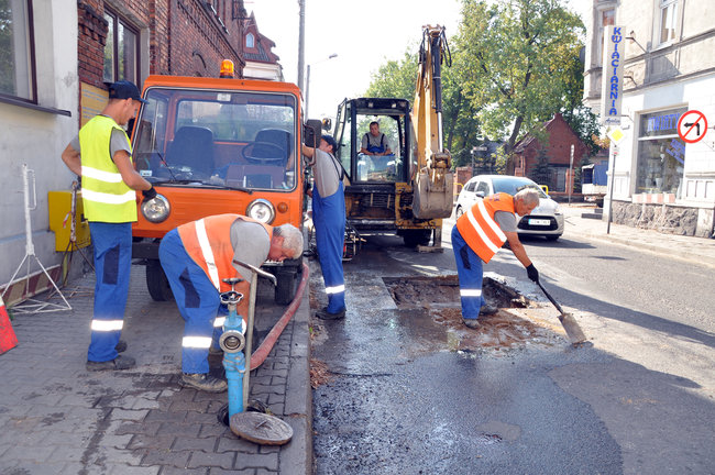 Awaria wodociągu na Mickiewicza