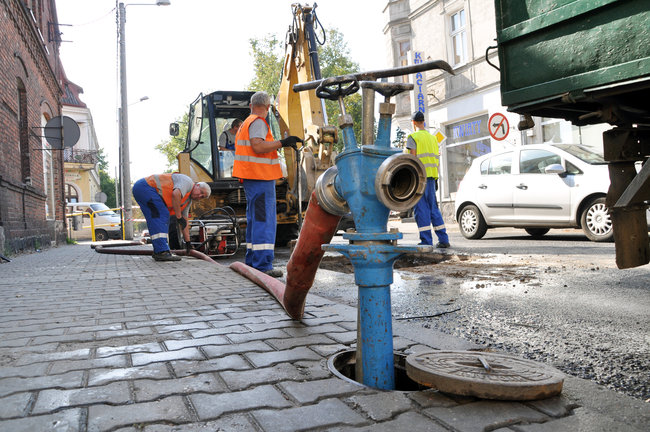 Awaria wodociągu na Mickiewicza