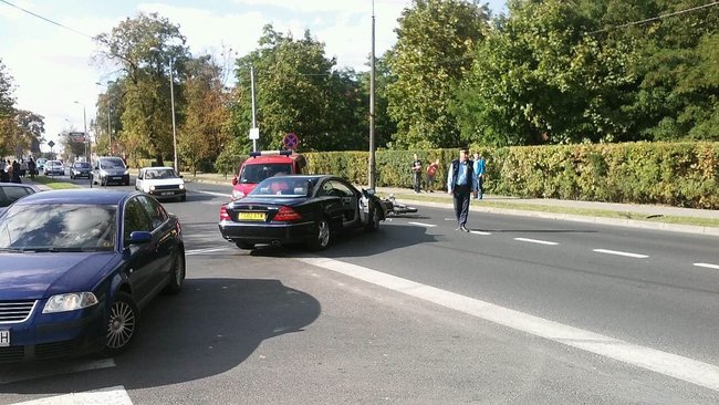 Motocyklista trafił do szpitala