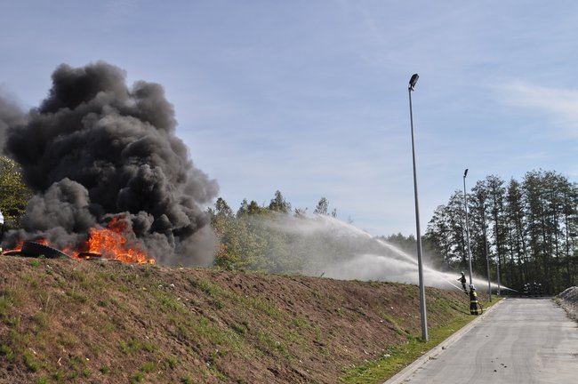 Pożar na wysypisku