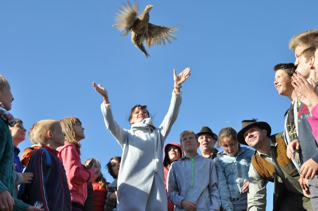 Dzieci wypuszczały bażanty