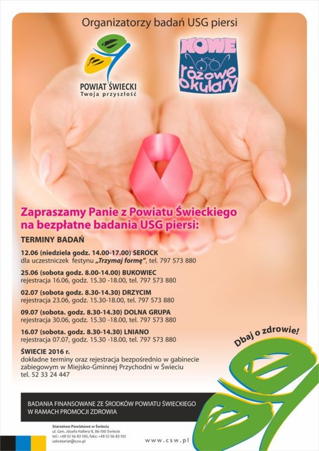 Bezpłatne badania USG piersi