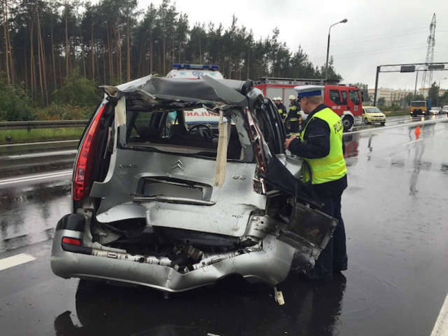Wypadek autokaru wiozącego dzieci