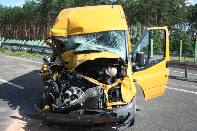 Wypadek na A1 ? kierowca zasnął za kółkiem