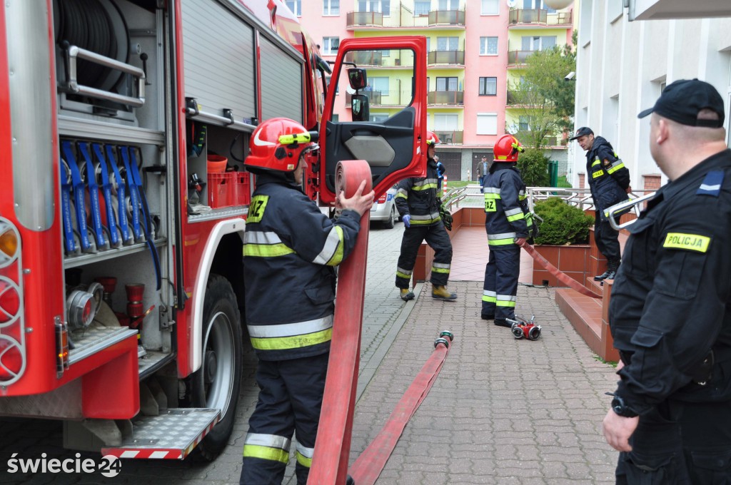 Ewakucja pracowników ZUS w Świeciu