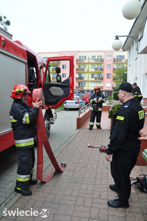 Ewakucja pracowników ZUS w Świeciu