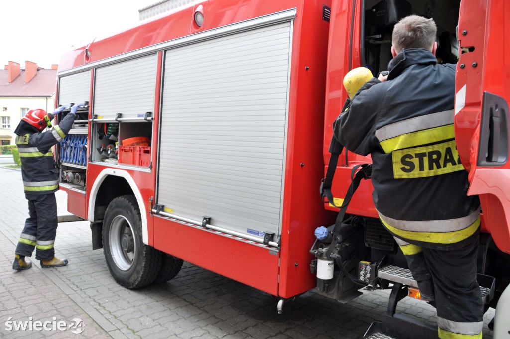 Ewakucja pracowników ZUS w Świeciu