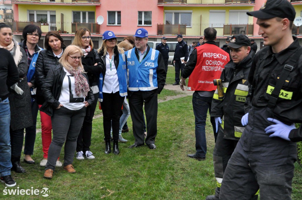 Ewakucja pracowników ZUS w Świeciu