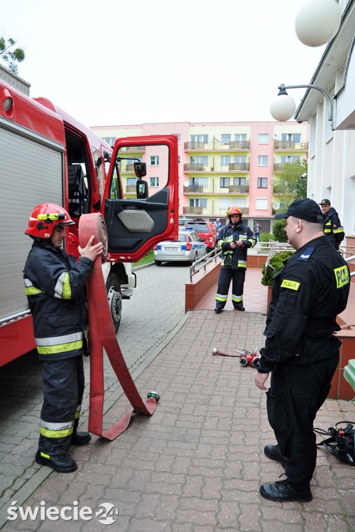 Ewakucja pracowników ZUS w Świeciu