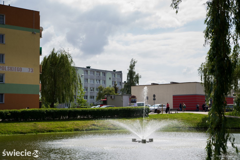 Miło posiedzieć przy fontannie na Mariankach