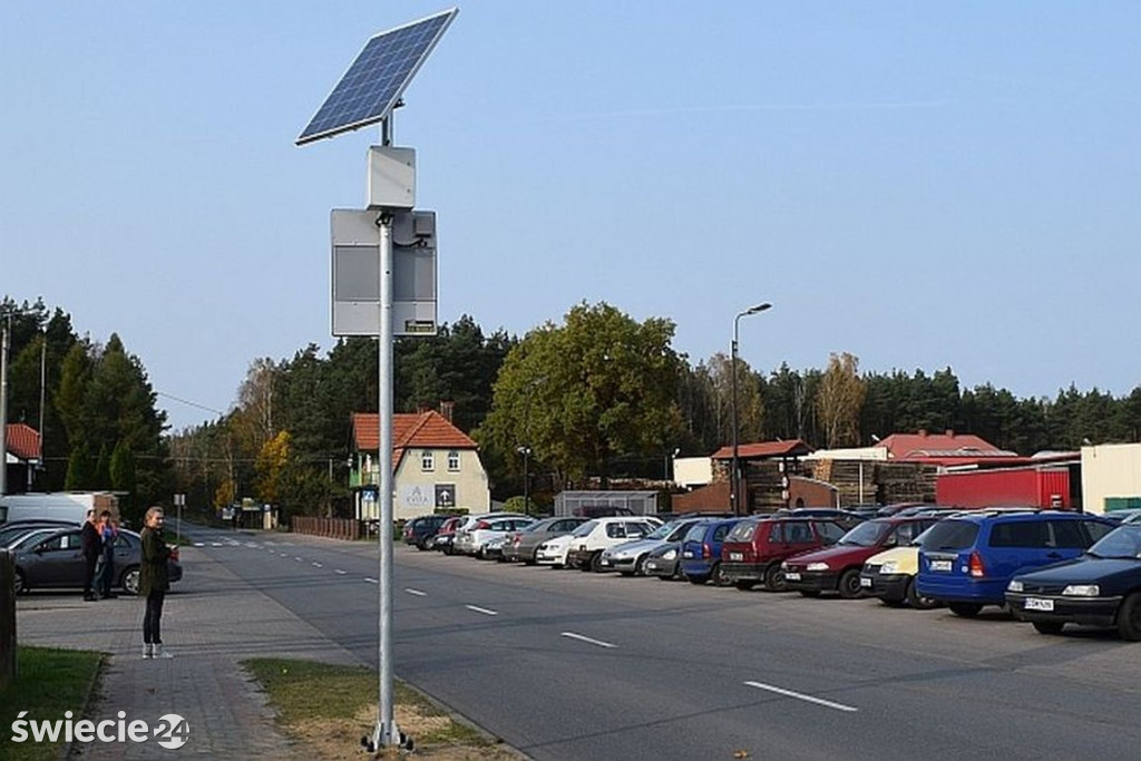 Radarowy wyświetlacz prędkości w Osiu
