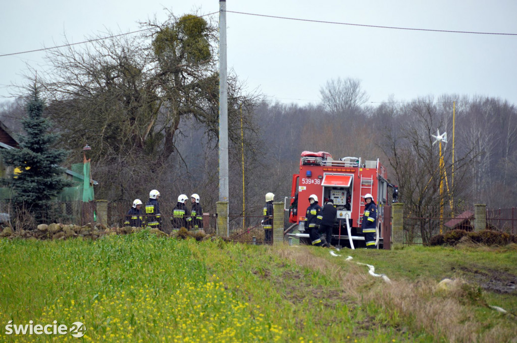 Pożar domu w Świekatowie