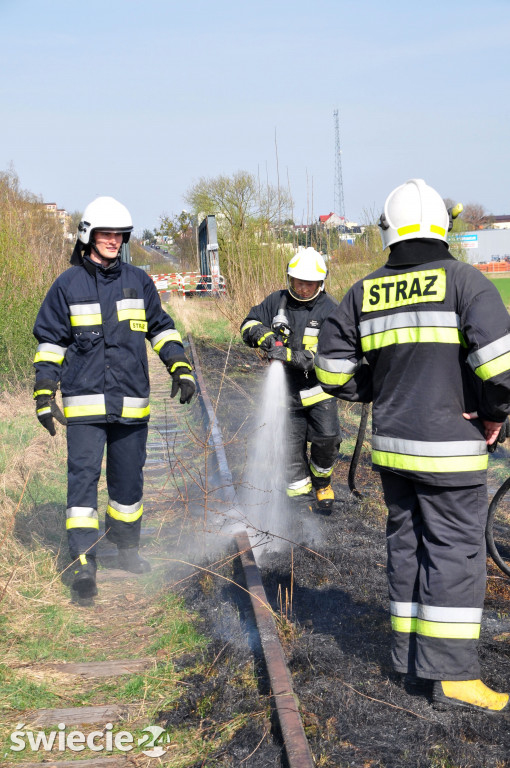 Gaszenie trawy w Przechowie