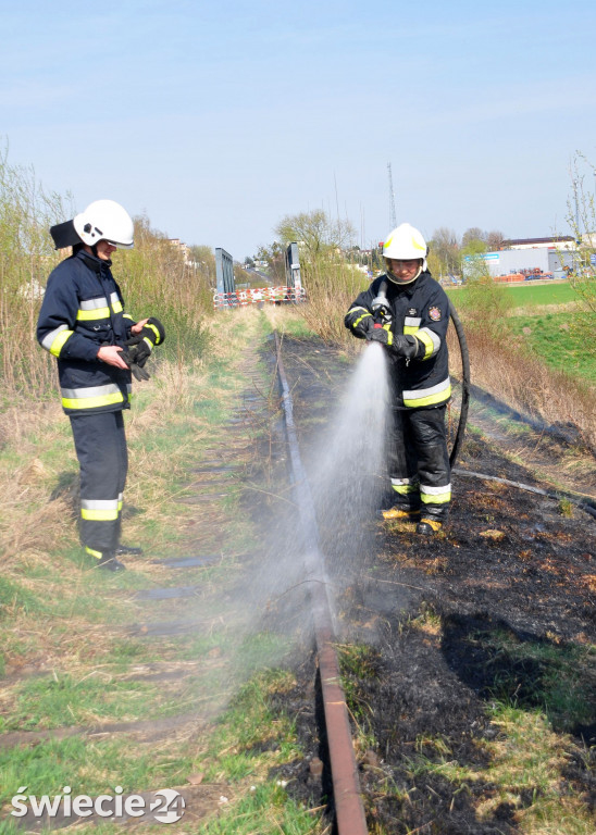 Gaszenie trawy w Przechowie