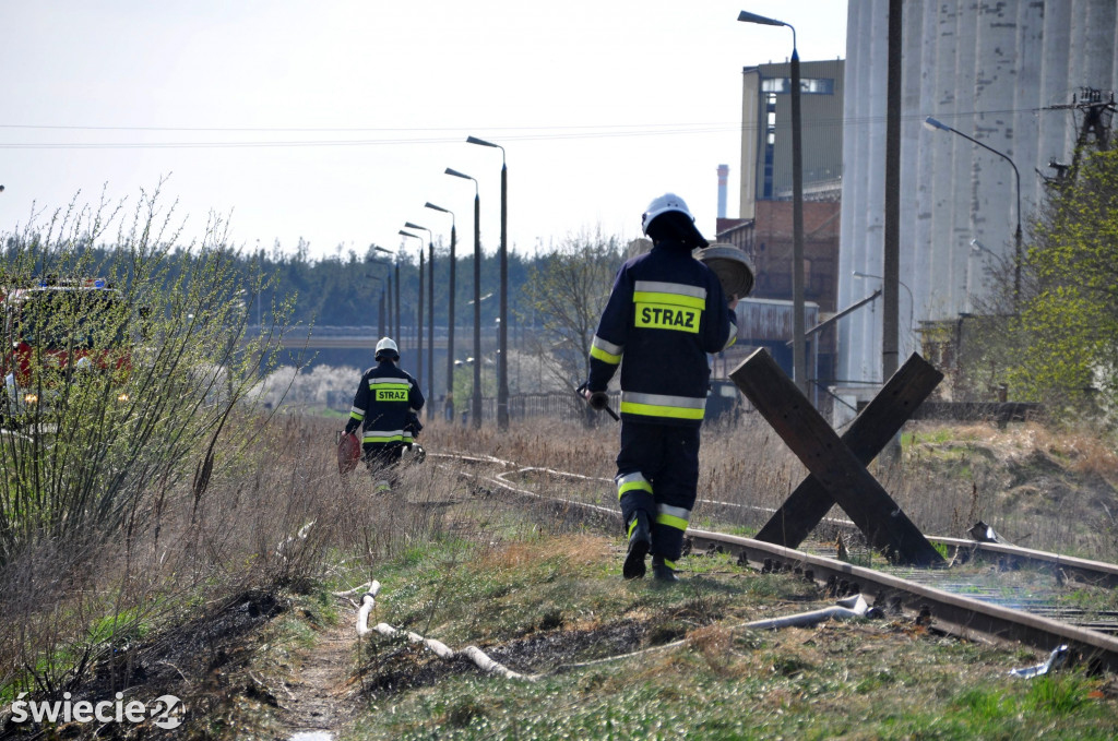 Gaszenie trawy w Przechowie