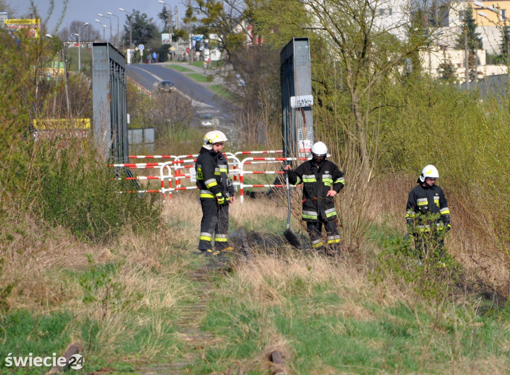 Gaszenie trawy w Przechowie