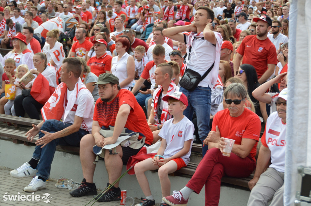 Tłum kibiców zawiedziony grą Polaków