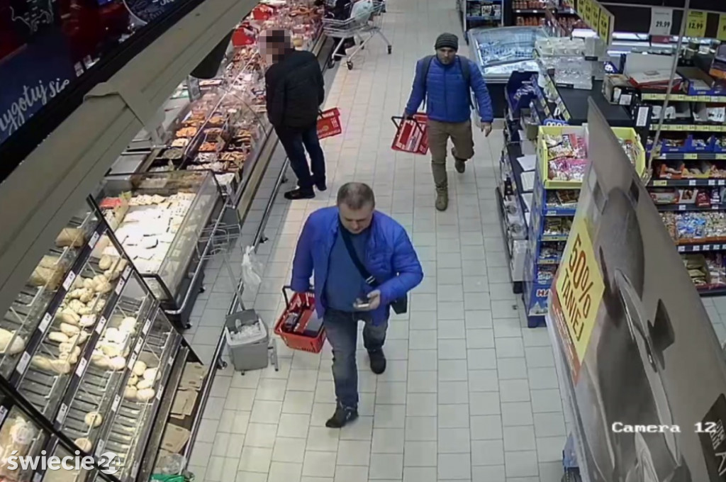 Monitoring nagrał złodziei w sklepie