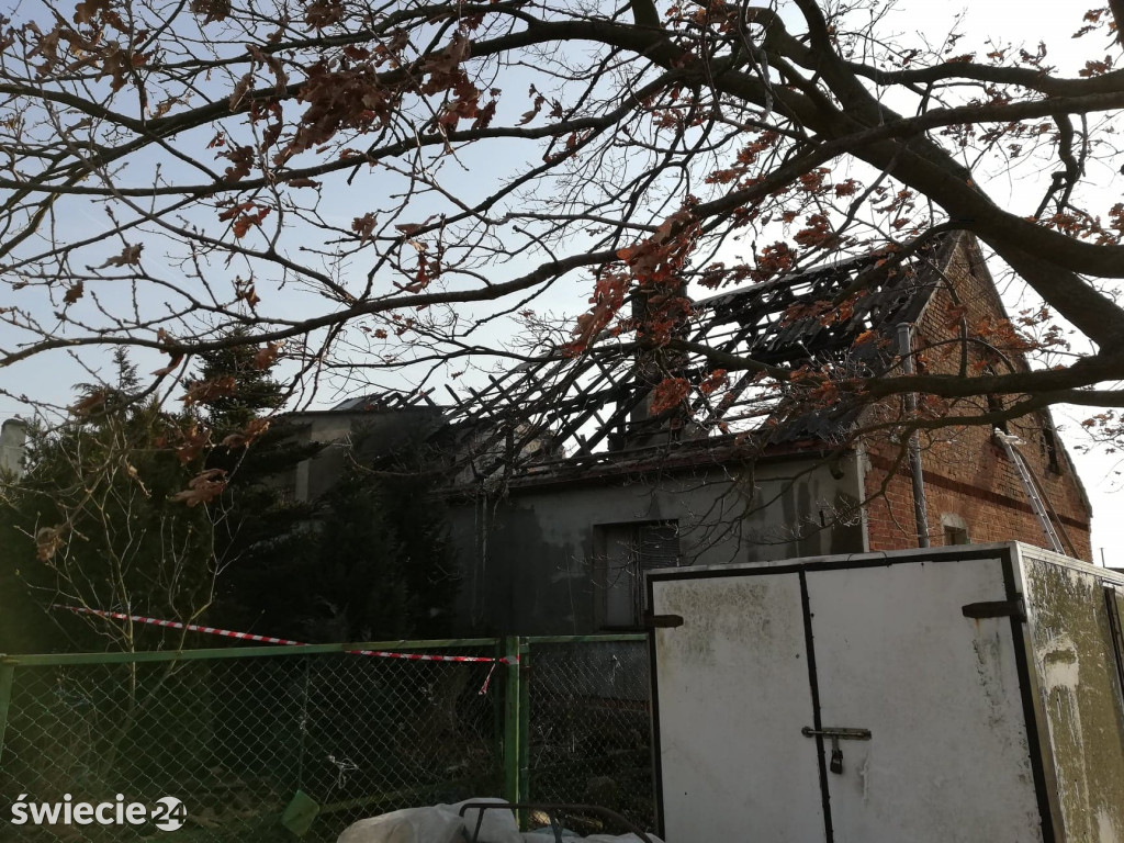 Pożar domu w Polskich Łąkach