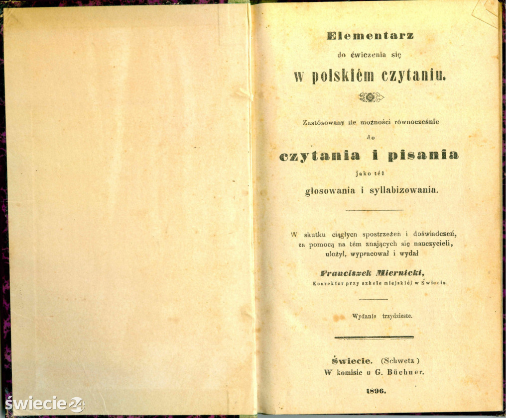 Elementarz do czytania z XIX wieku