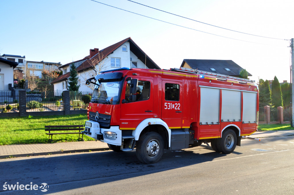 Akcja strażaków na Małcużyńskiego w Świeciu