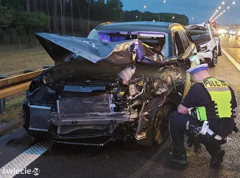 Wypadek na autostradzie. 6 osób trafiło do szpitala