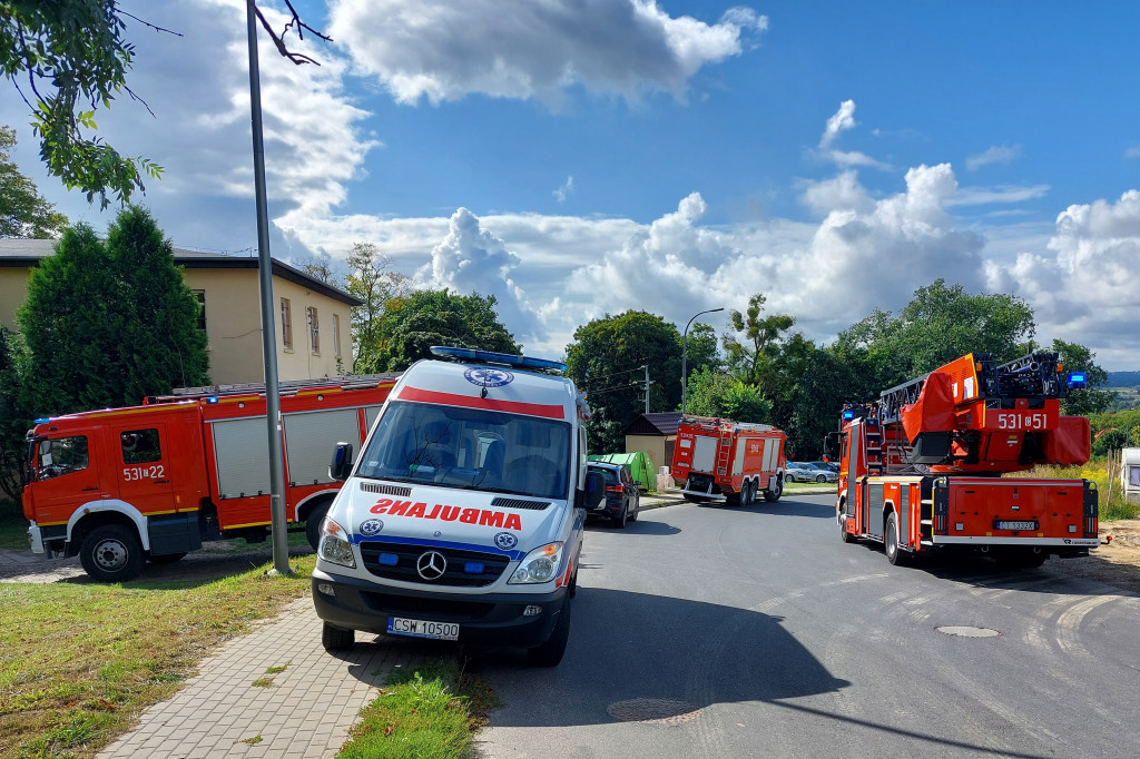 Ewakuacja pacjentów szpitala wojewódzkiego