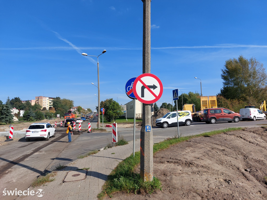 Zamknęli wjazd na Wodną w Świeciu